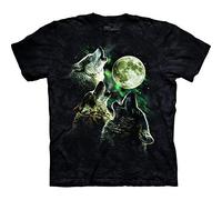 The Mountain Three Wolf Moon Short Sleeve T Shirt Size L Black
