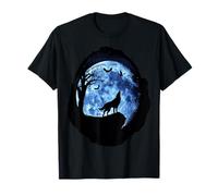 The Mountain Wolf Bats birds TREE and MOON T-Shirt T-Shirt