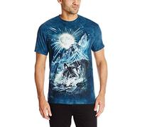 The Mountain Wolf Night Symphony Adult T-Shirt, Blue, Large