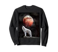 The Mountain Wolf Shirt Men's Blood Moon Mountain Wolf Sweatshirt