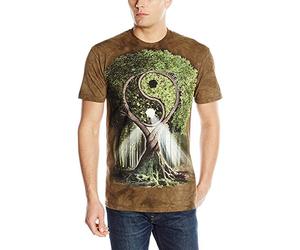 The Mountain Yin Yang Tree Adult T-Shirt, Green, 2XL