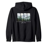 The Mountains Are Calling And I Must Go Alpine Trail Hiker Zip Hoodie