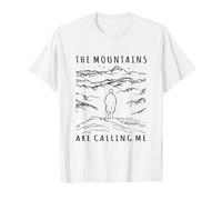 The Mountains are Calling Me Caspar David Friedrich Wanderer T-Shirt, Men, White, 6X-Large