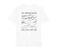 The Mountains are Calling Me Caspar David Friedrich Wanderer T-Shirt, Men's Big and Tall, White, 6X Tall