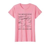 The Mountains are Calling Me Caspar David Friedrich Wanderer T-Shirt, Women, Pink, 3X-Large