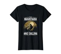 The Mountains are Calling Value Graphic T-Shirt, Women, Black, XL