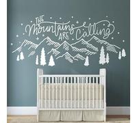 The Mountains are Calling Wall Decal | Mountain Woodland Nursery Vinylsticker Kids Room Decoration Murals 126X57cm