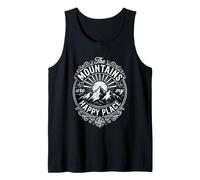 The Mountains are My Happy Place - Fun Hike Outdoors Hiking Tank Top