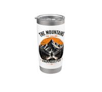 The Mountains Call Vintage, Hiker, Nature Stainless Steel Insulated Tumbler