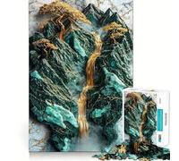 The Mountain's Golden Heart 1000 Piece Jigsaw Puzzles for Adults Brain Tease Toy Relax Time Perfect Cut Memorable Gift (50x75cm)