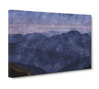 The Mountains Of Nepal At Dusk Canvas Print | Gallery Wrapped 30mm Frame Wall Art | 20x14 inches | Ready to Hang | Abstract Landscape Picture | Living Room Bedroom Lounge Office