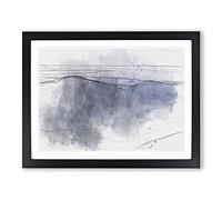 The Mountains Of Nepal At Dusk In Abstract Modern Art Framed Print | A2 Black Framed Wall Art | Ready to Hang | Abstract Landscape Picture | Living Room Bedroom Lounge Office