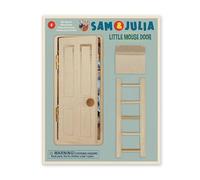The Mouse House - Mouse Door Kit for Children's Room - Miniature Wall Door for Playing and Dreaming - Craft Kit with Wooden Door, Ladder, Mailbox, Decorative Items for Playing Mouse Mail