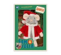The Mouse Mansion Sam & Julia Santa Mouse Cuddly Toy - The Original from the Popular Children's Book Range - 1/12 Size for Standard Dollhouse - Includes: 1 Soft Toy Mouse 12 cm