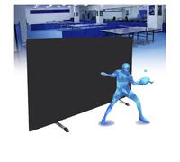 The movable Ping Pong Ball Baffle,Portable Table Tennis Baffle, Foldable Ping Pong Field Fence Surround Block, Galvanized Steel Pipe Frame, Easy To Install，（Blakc，2 pieces）