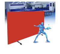 The movable Ping Pong Ball Baffle,Portable Table Tennis Baffle, Foldable Ping Pong Field Fence Surround Block, Galvanized Steel Pipe Frame, Easy To Install，（Red，2 pieces）