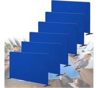 The movable Ping Pong Ball Baffle,Table Tennis Baffle Surround - Barrier Blocks for Competition Courts, Helps Contain Ping Pong Balls, Ready to Install Sports Field Fence，（Set of 6，200x100c