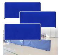 The movable Ping Pong Ball Baffle,Table Tennis Baffle with Oxford Cloth, Field Fence Surround Block for Quicker Ball Pick Up, Lightweight Court Barrier，（Blue，Set of 3）