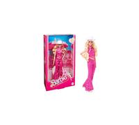 The Movie Doll, Margot Robbie Barbie Doll with Pink Western Outfit Including White Cowgirl Hat from Barbie Movie, Toys for Ages 3 and Up, One Barbie