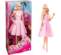 the Movie Doll, Margot Robbiewith Pink and White Gingham Dress and Daisy Chain N