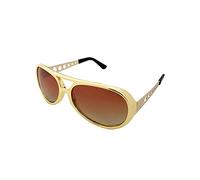 The Movie Shop Ltd True Romance Style Sunglasses, Gold Frame/Brown Gradient Lens