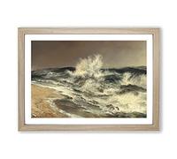 The Much Resounding Sea by Thomas Moran Framed Print | A2 Oak Framed Wall Art | Ready to Hang | Modern Nautical Picture | Living Room Bedroom Lounge Office