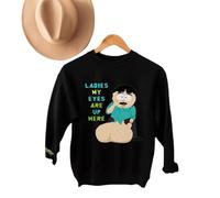 the mug vault southpark randy marsh sweater, my eyes are up here White, 100% Cotton, Size unisex