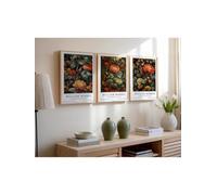 the mug vault William Morris Set of 3 Floral Exhibition Prints, Wall Art Canvas Painting, Gift Idea for Office Decoration,(20 * 30 framed)