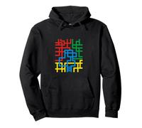 The Multicolor Geometric Patterns Pullover Hoodie