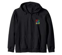The Multicolor Geometric Patterns Zip Hoodie