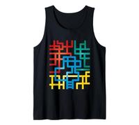 The Multicolor Gradient Geometric Patterns Tank Top