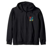 The Multicolor Gradient Geometric Patterns Zip Hoodie