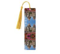 The Mumbai Filmcity Tours Print Wooden Bookmark, Rectangle Natural Wood Craft Tags with Tassels, Gift for Men and Women