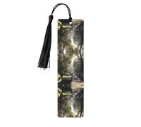 The Mumbai Filmcity Tours Print Wooden Bookmark, Rectangle Natural Wood Craft Tags with Tassels, Gift for Men and Women