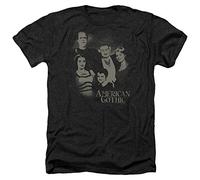 The Munsters - Mens American Gothic Heather T-Shirt, Large, Black