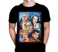 The Munsters Mens T-Shirt Comedy Horror TV Show Featuring Art by Rick Melton Black Cotton T-Shirt
