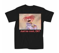 The Muppet Show Pepe Prawn Be Cool Adult T-Shirt, Black, Large