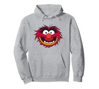 The Muppets Animal Head Pullover Hoodie, Adult Unisex, Heather Grey, Small