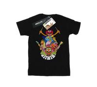 The Muppets Boy's Dr Teeth & the Electric Mayhem Cotton T-Shirt in Black | Size: 5-6 Years The Muppets Black 5-6 Years