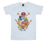The Muppets Girl's Dr Teeth & The Electric Mayhem Cotton T-Shirt in White | Size: 3-4 Years The Muppets White 3-4 Years