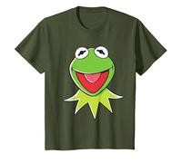 The Muppets Kermit Head T-Shirt, Youth, Olive Green, Large