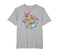 The Muppets Muppet Babies Colour Group T-Shirt, Men's Big and Tall, Heather Grey, 6X Tall