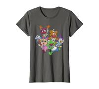 The Muppets Muppet Babies Colour Group T-Shirt, Women, Asphalt Grey, Small