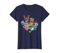 The Muppets Muppet Babies Colour Group T-Shirt, Women, Navy Blue, X-Large
