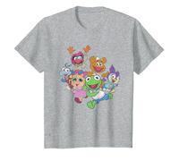 The Muppets Muppet Babies Colour Group T-Shirt, Youth, Heather Grey, Large