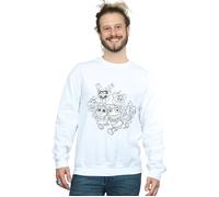 The Muppets Muppet Babies Mono Group Sweatshirt Disney White 4XL
