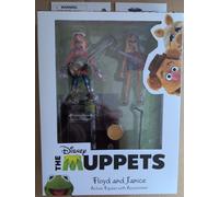 Diamond Select Toys The Muppets: Floyd Pepper & Janice Action Figure Two-Pack, Multicolor