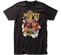 The Muppets Show Breakout Kermit Frog Miss Piggy Fozzie Bear Gonzo T Shirt L Black