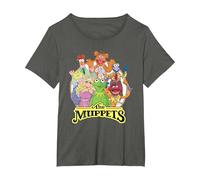 The Muppets Show Characters T-Shirt, Women's Plus, Asphalt Grey, 5X