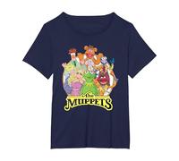 The Muppets Show Characters T-Shirt, Women's Plus, Navy Blue, 6X